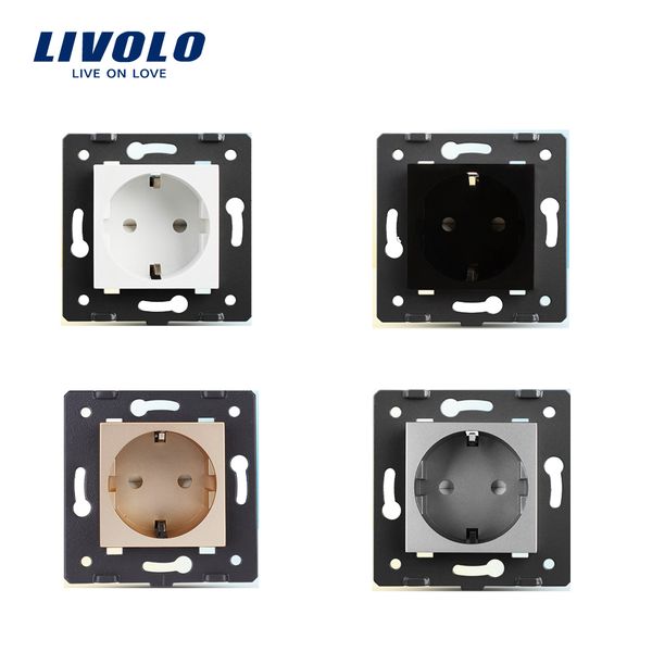 

livolo socket diy parts, стандарт ес, функциональная клавиша для настенной розетки ес, европейская настенная розетка 4 цветов