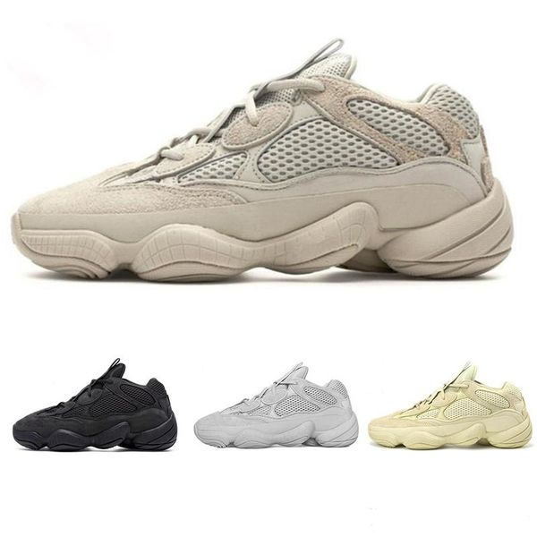 

mens women 500 salt running shoes super moon yellow blush desert rat 500 kanye west designer sports sneakers jogging shoe, White;red