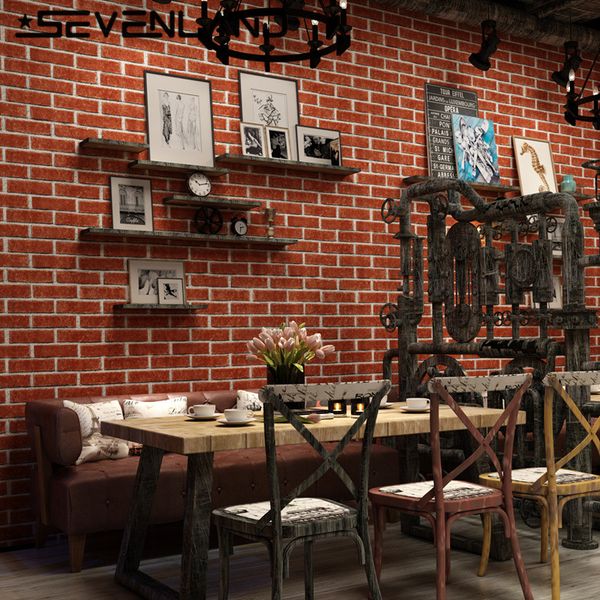 

sevenalnd 3d self adhesive wallpaper brick non woven fabric home decor for living room bedroom background wall sticker