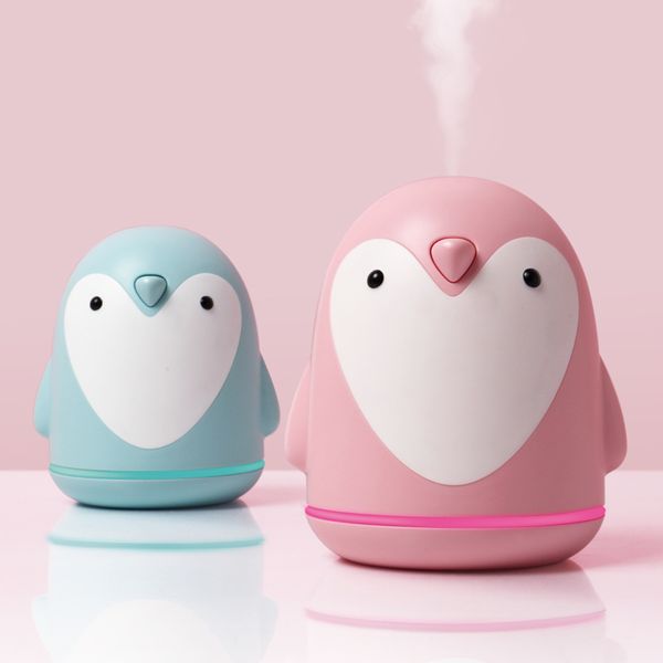 

ultrasonic air humidifier usb aroma diffuser penguin 3 in 1 colorful night light electric essential car air purifier mist maker