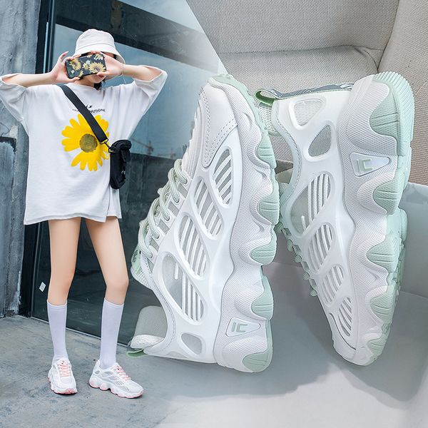

breathable mesh dad shoes female height increasing sports shoes athleticshoes