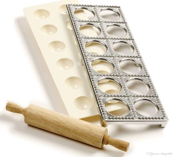 

norpro 1241 ravioli maker with press pasta dough mold tool and rolling pin