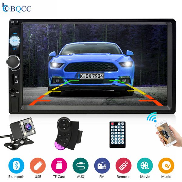 

universal car radio mp5 player digital touch screen multimedia mirror 2 din stereo with backup camera