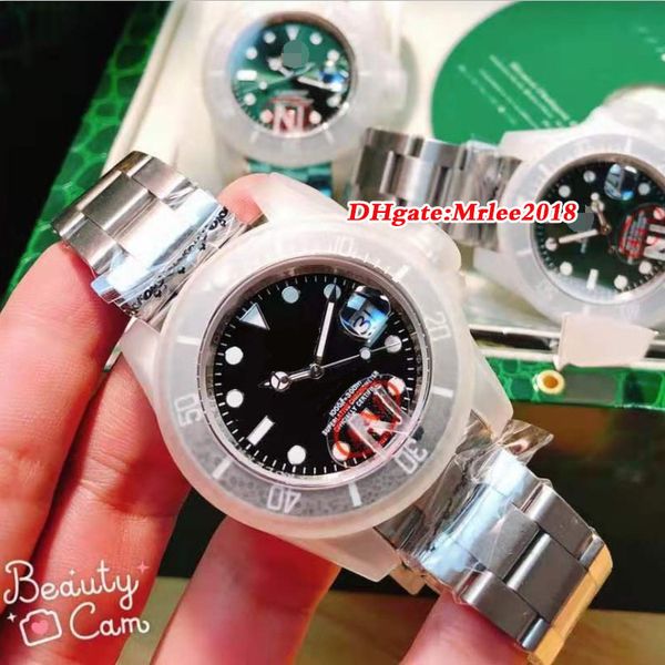 

2020 upgrade luxury watch 40mm 116610 automatic watch eta 2836 movement ceramic bezel sapphire crystal glide lock strap men watch watches, Slivery;brown