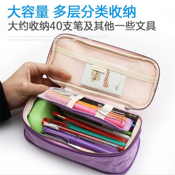 

tunacoco japanese kokuyo wsg-pcc12 pencil bag polyester pencil case big capacity box school office supplies bd1710063