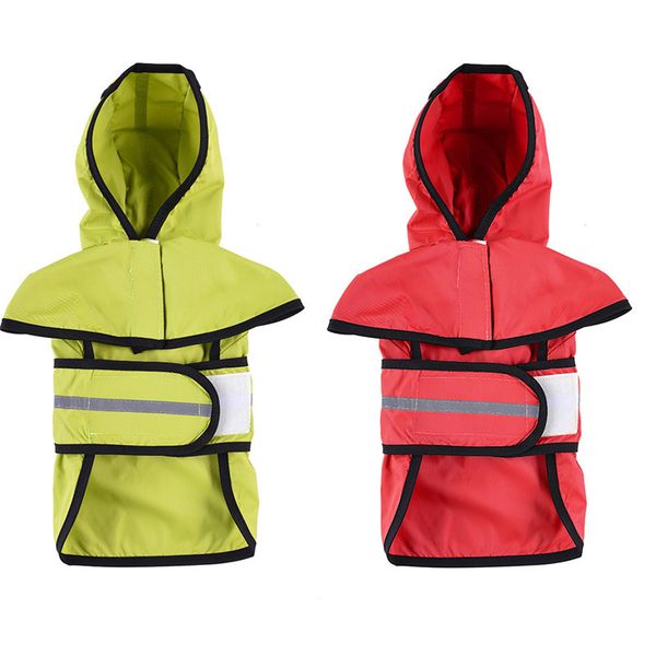 

large dog raincoat clothes waterproof rain jacket jumpsuit for pet large dogs puppy red color s/m/l/xl/xxl new