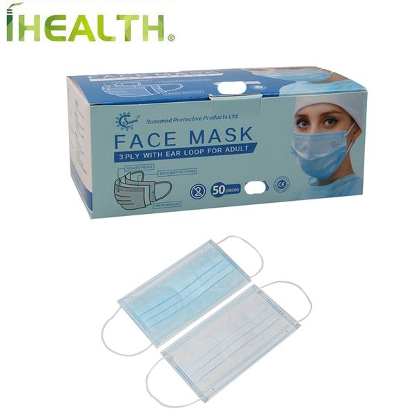 

3-слойная одноразовая маска для лица изготовлена из высококачественного хлопка и нетканой фильтровальной ткани с сертификацией CE больший запас