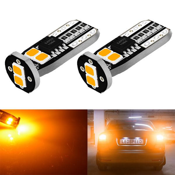 

katur 2x w5w t10 led canbus bulb error 194 168 car clearance parking lights auto interior reading trunk lamp white orange