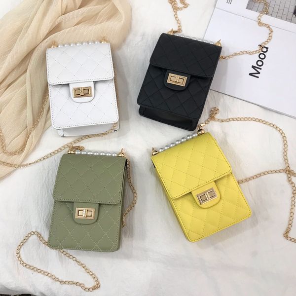 

new fashion korean pearl small square bag temperament wild shoulder bag diagonal female mini trend female