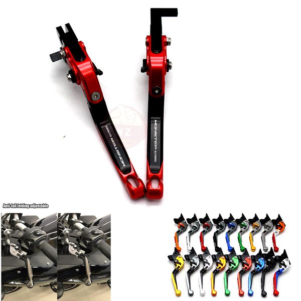 

for 696 696 2009-2014 adjustable folding extendable motorbike motorcycle red brake clutch levers