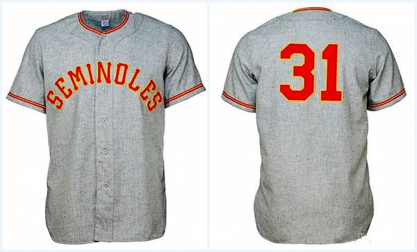 

Florida State University 1959 Road Jersey Any Player or Number Stitch Sewn All Stitched High Quality Free Shipping Baseball Jerseys
