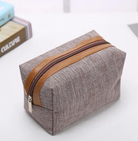 

portable cosmetic bag simple square bags commute storage zipper handbag