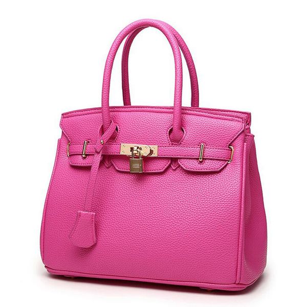 

designer- new original fashion orange luxury lock designer handbags famous brand real women bag evening bags totes fr028