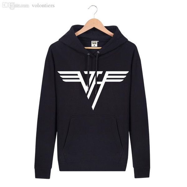 

оптовая бесплатная доставка новый 2016 осень мужчины толстовки толстовки черный пуловер с капюшоном повседневная halen rock band мужская спо, Black