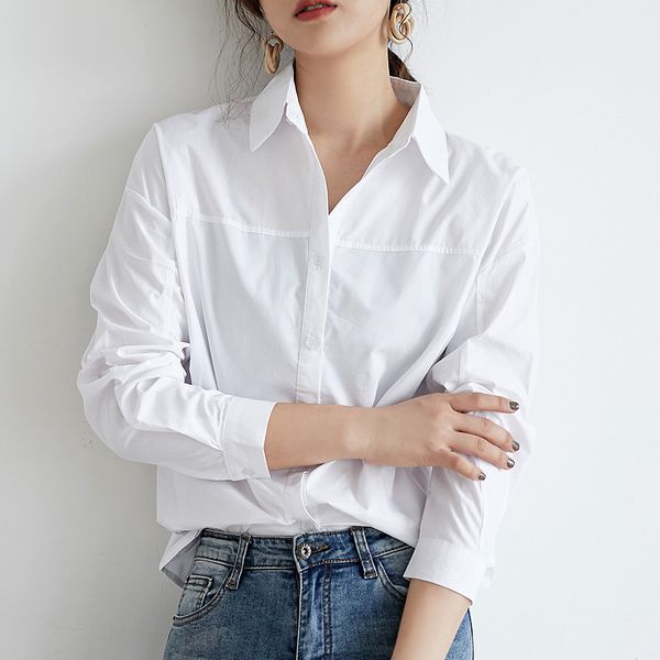 

2020 spring white women's shirt feminine blouse full sleeve casual loose female shirts style women blouses blusas mujer