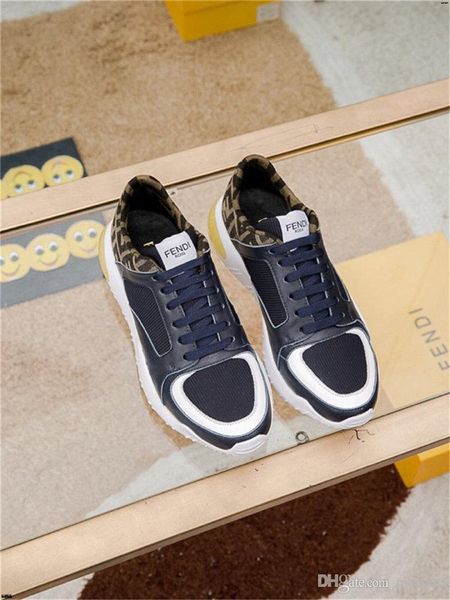 

20fw 2019 новая мода мужчины женщины flyweather удобная дышащая non-кожа повседневная легкий размер 45 спортивная сетка кроссовки yecq4, Black