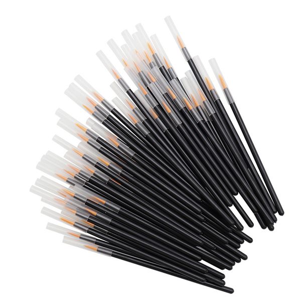 

disposable eyeliner brushes individual applicator superfine fibre swab eye liner liquid wand eye liner professional brush 50pcs/set rra1188