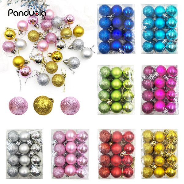 

christmas xmas tree ball bauble hanging 24pcs/lot 3cm hanging ball ornament decorations for home christmas decorations gift