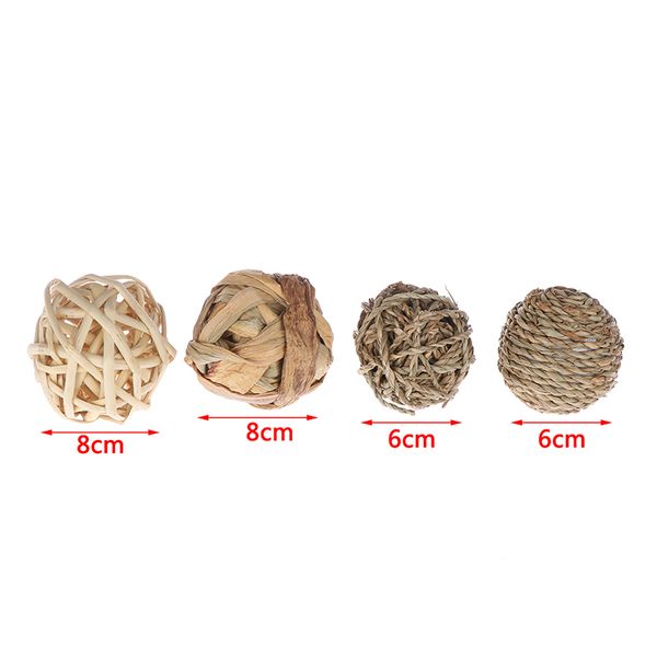 

rattan grass hand-woven pet toy hamster rabbit natural toy rattan ball bird chewing grind toys birdcage decor