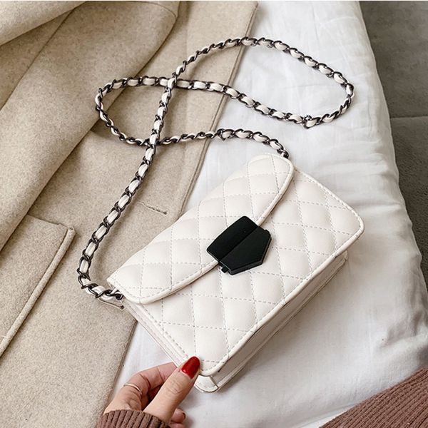 

lattice crossbody bags for women 2020 handbags ladies hand shoulder messengerchain bag sac a main female sling