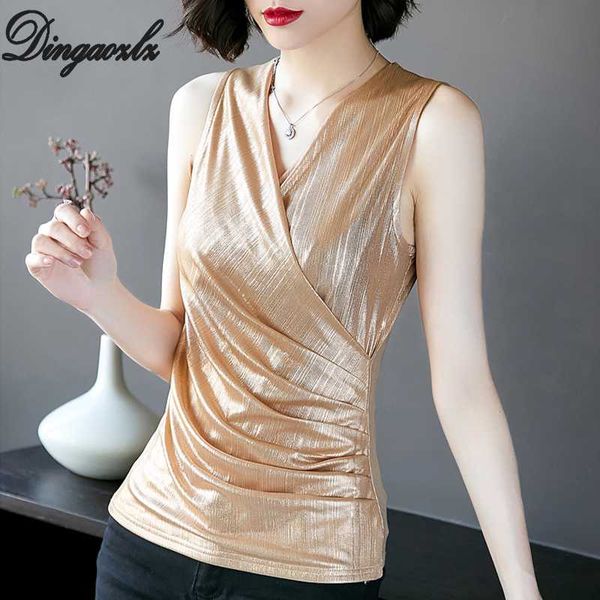 

dignaozlz cross v-neck women tank fashion summer sleeveless vest shirt female camis shirt, White