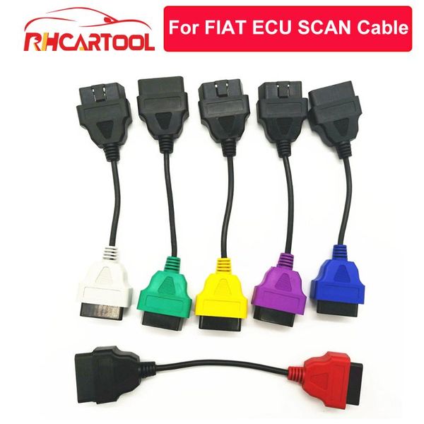 

car accessories 6/4pcs for fiatecuscan obd2 connector diagnostic cable for ecu scan multiecuscan cable lancia