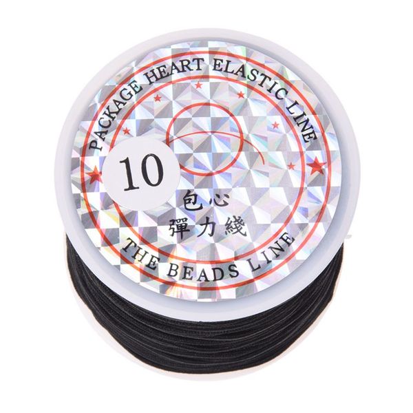

new roll cord tape elastic string 1mm black length 24m, Black;white