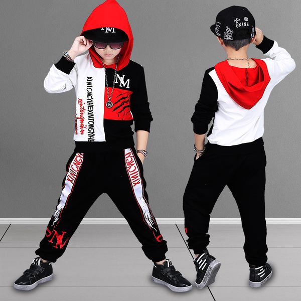 

дети hoodied одежда наборы мальчики спорт мультфильм хип-хоп футболки брюки 2 шт костюм рождество детский досуг длинным рукавом главная одеж, Blue;gray