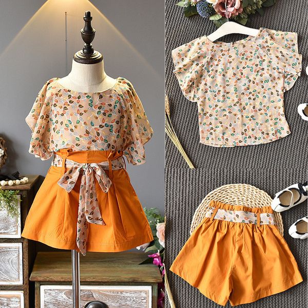 

toddler kids baby girls summer outfits clothes t-shirt +skirt dress, White