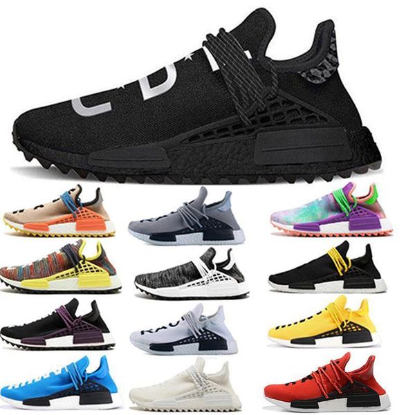 

2019 human race mens women running shoes pharrell williams white red sample yellow core fashion luxury mens women designer sandals shoes