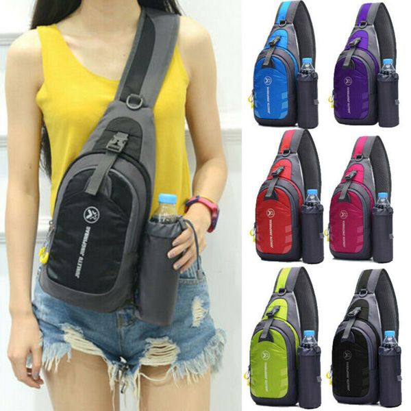

men women nylon crossbody shoulder chest cycle sling bag daily travel backpack