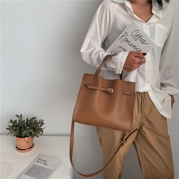 

2019 big women handbag pu leather women shoulder bags designer messenger bags 2pcs ladies casual tote sac a main