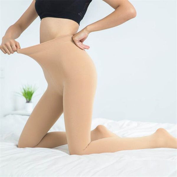 

women high elasticity leggings 2019 autumn winter thick warm legging brushed lining stretch fleece pants trample feet leggings, Black