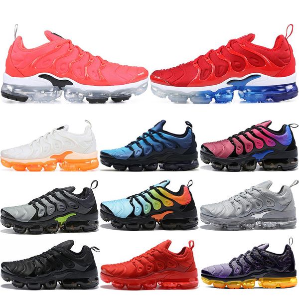 

tn plus men running shoes triple black white red sunset laser fuchsia psychic pink royal designer shoes sport sneakers trainers 36-45