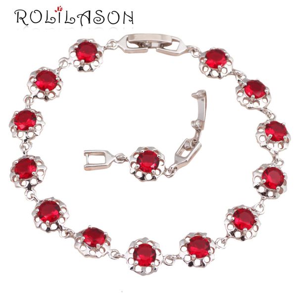 

mini round red crystal design royal bracelets for women 2017 most popular online silver plated fashion jewelry tb651, Golden;silver