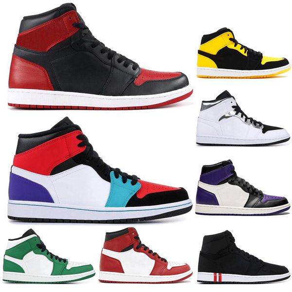 

with socks new 1 banned homage to home south beach pine green high 1s men basketball shoes designer sports sneakers size 40-46