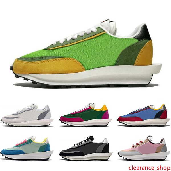 

дизайнер тройной черный sacai x ldv вафля мужчины повседневная обувь varsity синий розовый зеленый мужская женская платформа спортивные крос