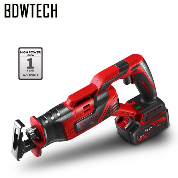 

bdwtech 900w brushless motor btrc01 20v cordless reciprocating saw electric saw with battery and 4 pieces blades return