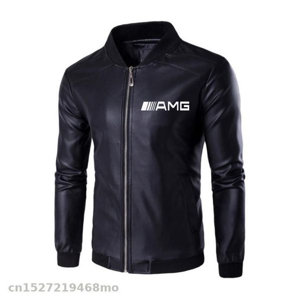 

motorcycle pu leather jacket men casual fashion stand collar for amg jacket men slim pu leather coats b