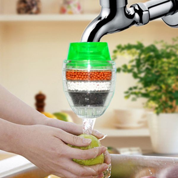 

3pcs mini kitchen faucet tap water purifier household activated carbon water filter factory direct faucet accessories