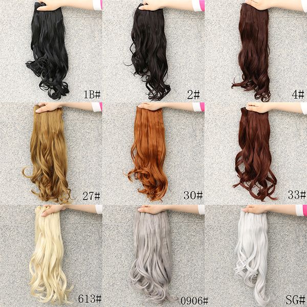 

double weft natural wave hair wefts 3pcs/lot heat resistant synthetic hair weave bundles 9 colors hair extensions, Black