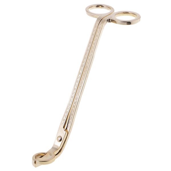 

luxury champagne gold candle wick trimmer, polished stainless steel wick trimmer - precise cut ensures a cleaner, safer candle burning