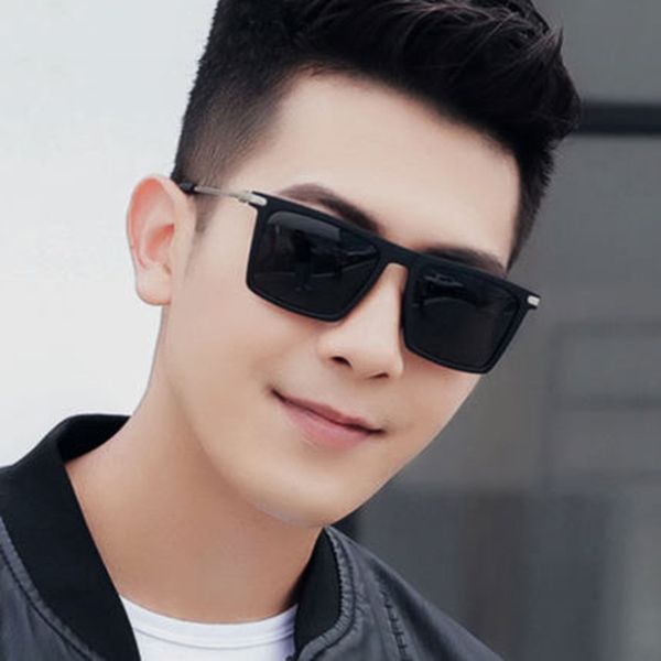 

2020 new oversized square sunglasses men brand big frame sun glasses classic tinted color lens eyeware oculos masculino, White;black