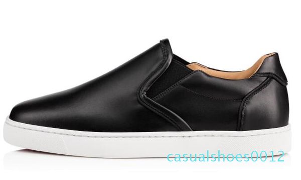 

new low men black white genuine leather red bottom luxury shoes for men and women party designer sneakers famous brand size eu36-47 12c