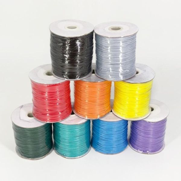

8pcs/lot durable polyester leather sewing waxed thread cord for diy handicraft tool hand wax stitching repair cord 260m 150d 1mm, Black;white