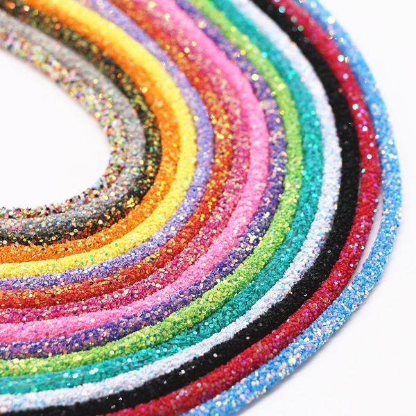 

glitter sequins rope 6mm soft tube cord string clothing shoes hat hair accessories diy crafts jewelry bracelet making material, Black;white