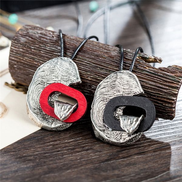 

new european and american jewelry retro ladies long necklace chain sweater female personality fingerprint pendant gifts, Silver