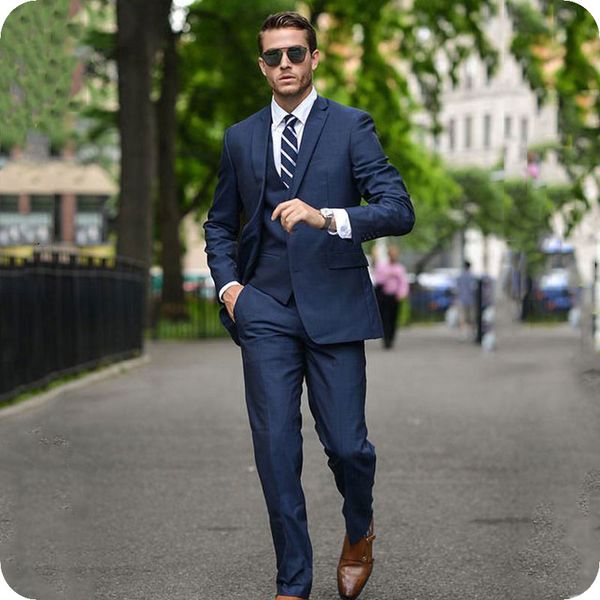 

темно-синий мужские костюмы жениха свадебные tuxedo шафера outfit 3шт (coat брюки жилет) slim fit terno костюм homme мужчина для trajes пара, Black;gray