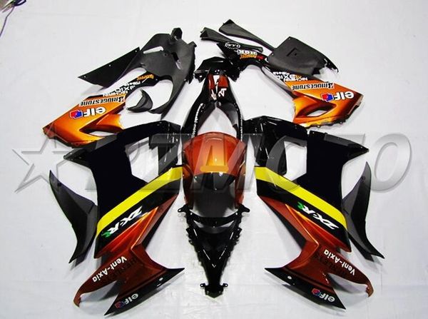 

4 gifts new abs motorcycle full fairings set fit for kawasaki ninja zx-10r zx10r 2008 2009 2010 08 09 10 10r bright orange