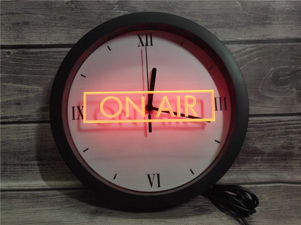 

0b480 on air recording studio app rgb led neon light signs wall clock